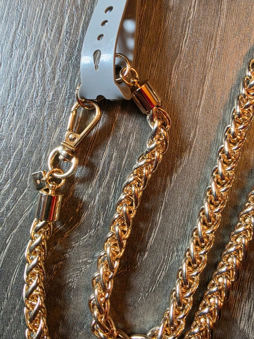 Nordstrom Gold Tone Wheat Chain Handbag